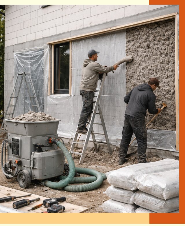 Утепление дома из газобетона эковатой в Нижневартовске от 4662 руб./м2 | ТепломастерНжт