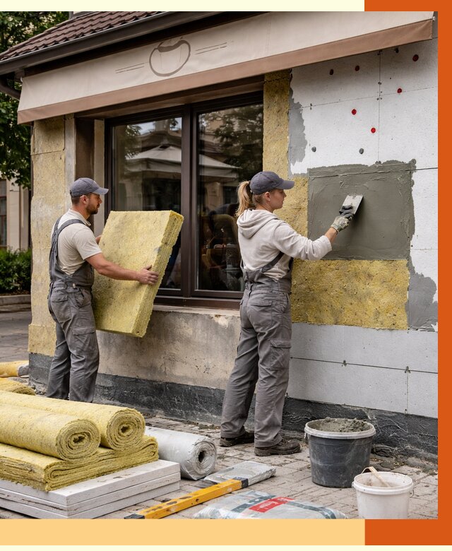 Утепление кафе в Нижневартовске от 4351 руб/м2 — комплексно под ключ | ТепломастерНжт